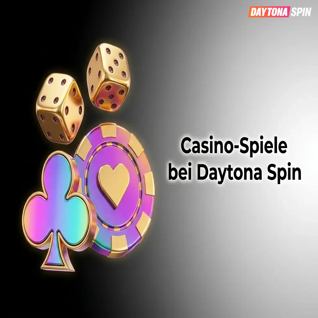 Daytona Spin Casino Spielauswahl mit Video-Slots, Live-Roulette, Blackjack und Jackpot-Spielen für deutsche Spieler