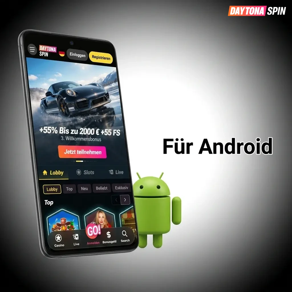 Daytona Spin App Android APK-Installation auf Smartphone mit Schritt-für-Schritt-Anleitung ab Android 6.0