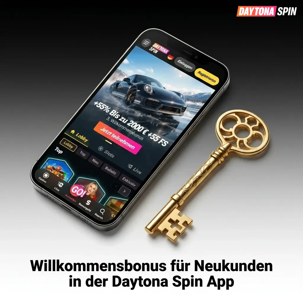 Daytona Spin App Willkommensbonus: +255% bis 4.500 EUR für Sport oder Casino mit 255 Freispielen