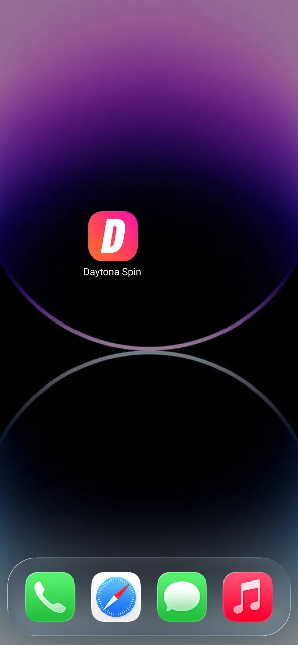 iOS App Daytona Spin wird sichtbar, sobald die Installation beendet ist.