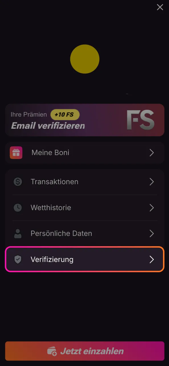 Daytona Spin Dokument benötigst du zur Identitätsprüfung bereit.