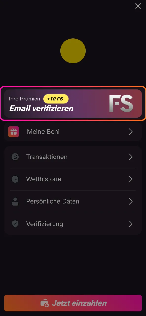 Daytona Spin aktiviert dein Konto nach deiner E Mail Bestätigung.